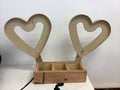 Double Heart Wood Box