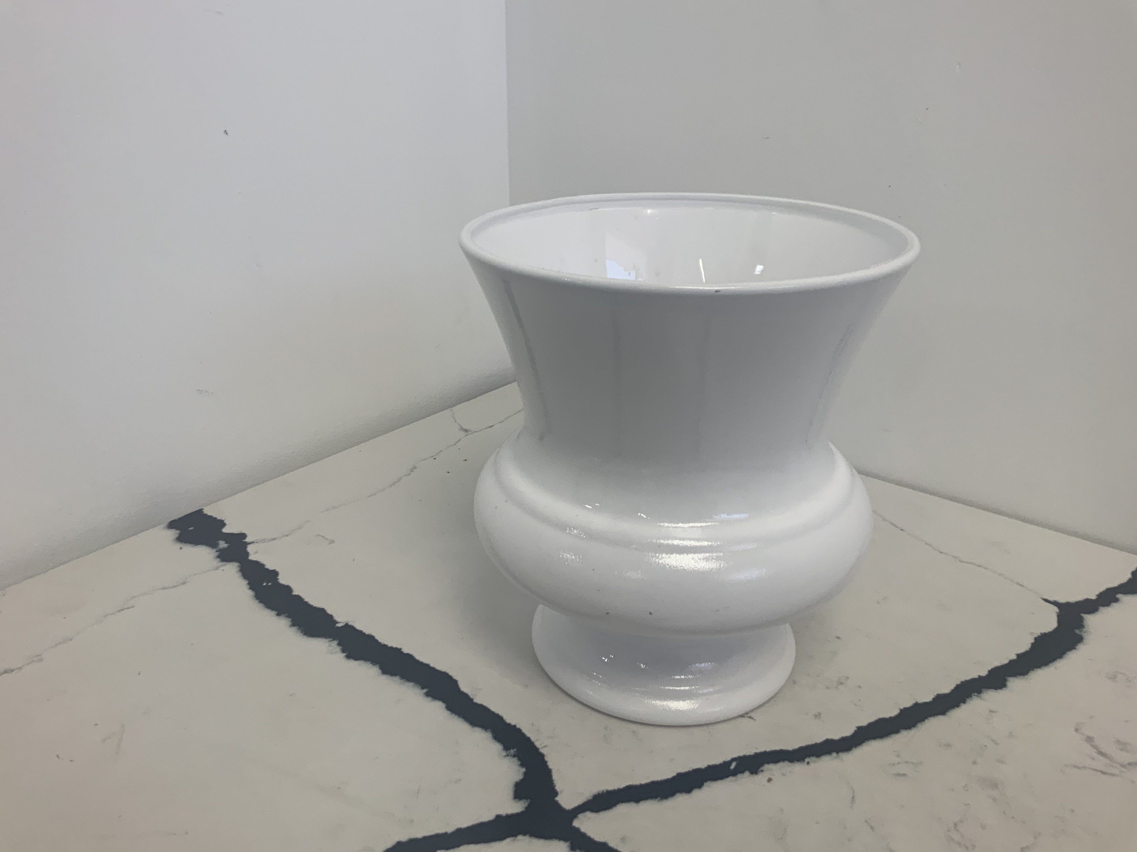 White urn vase