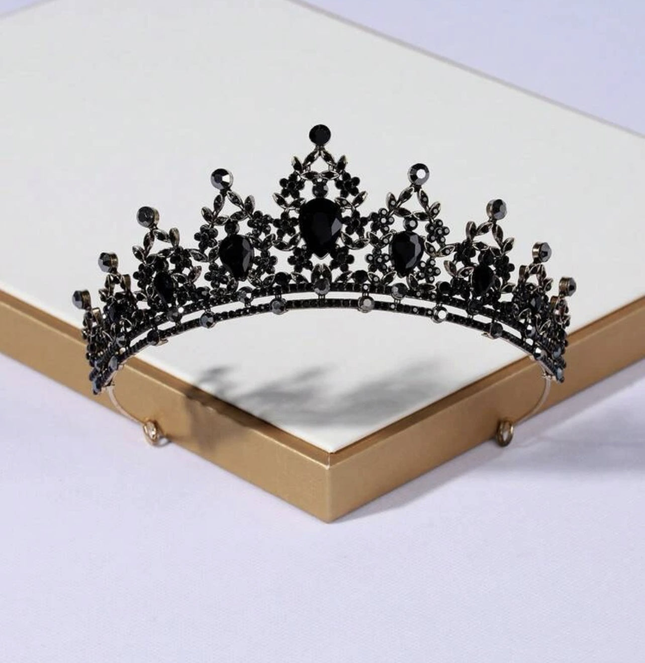 Black Rhinestone Crown