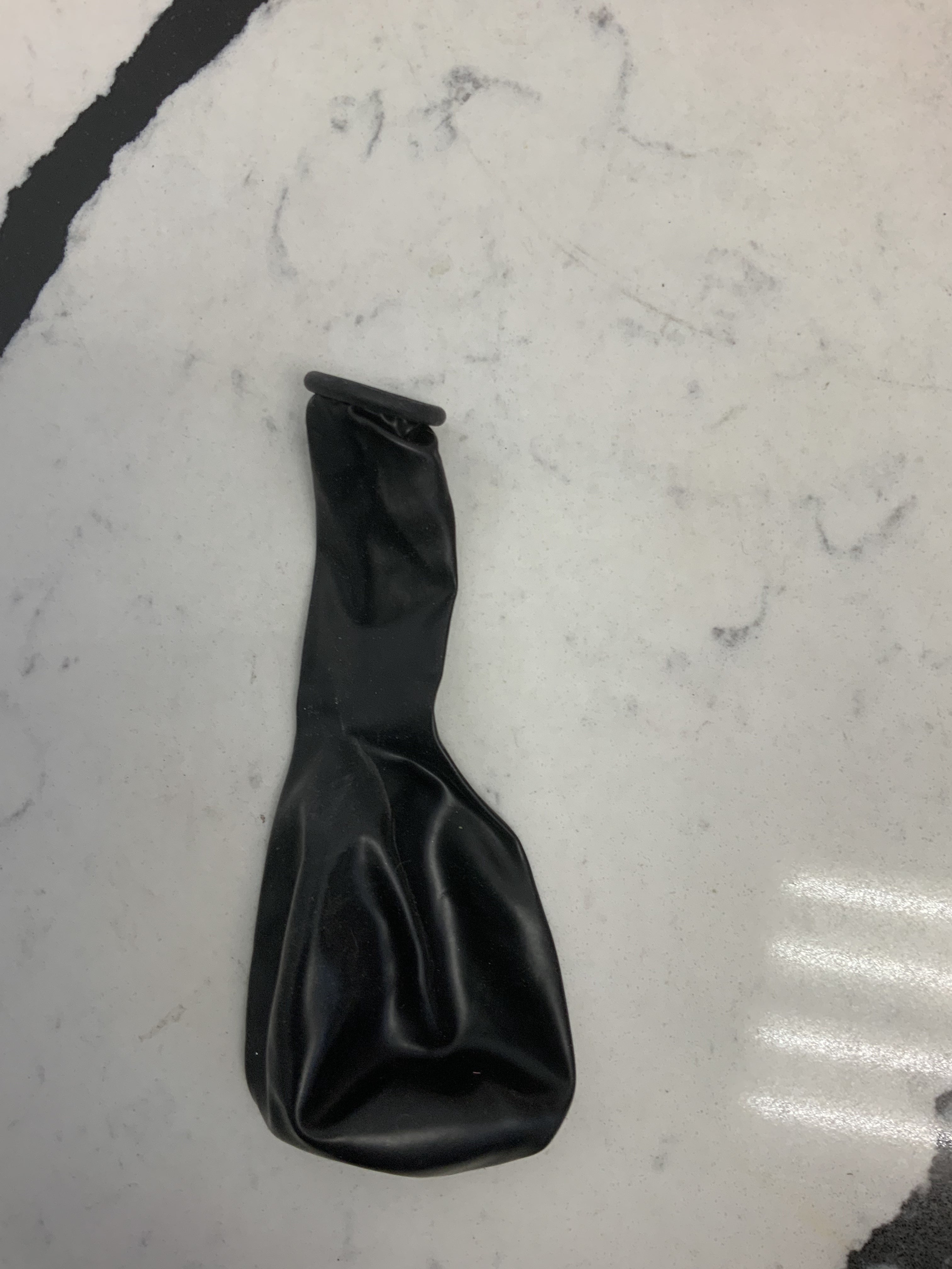 Black latex balloon