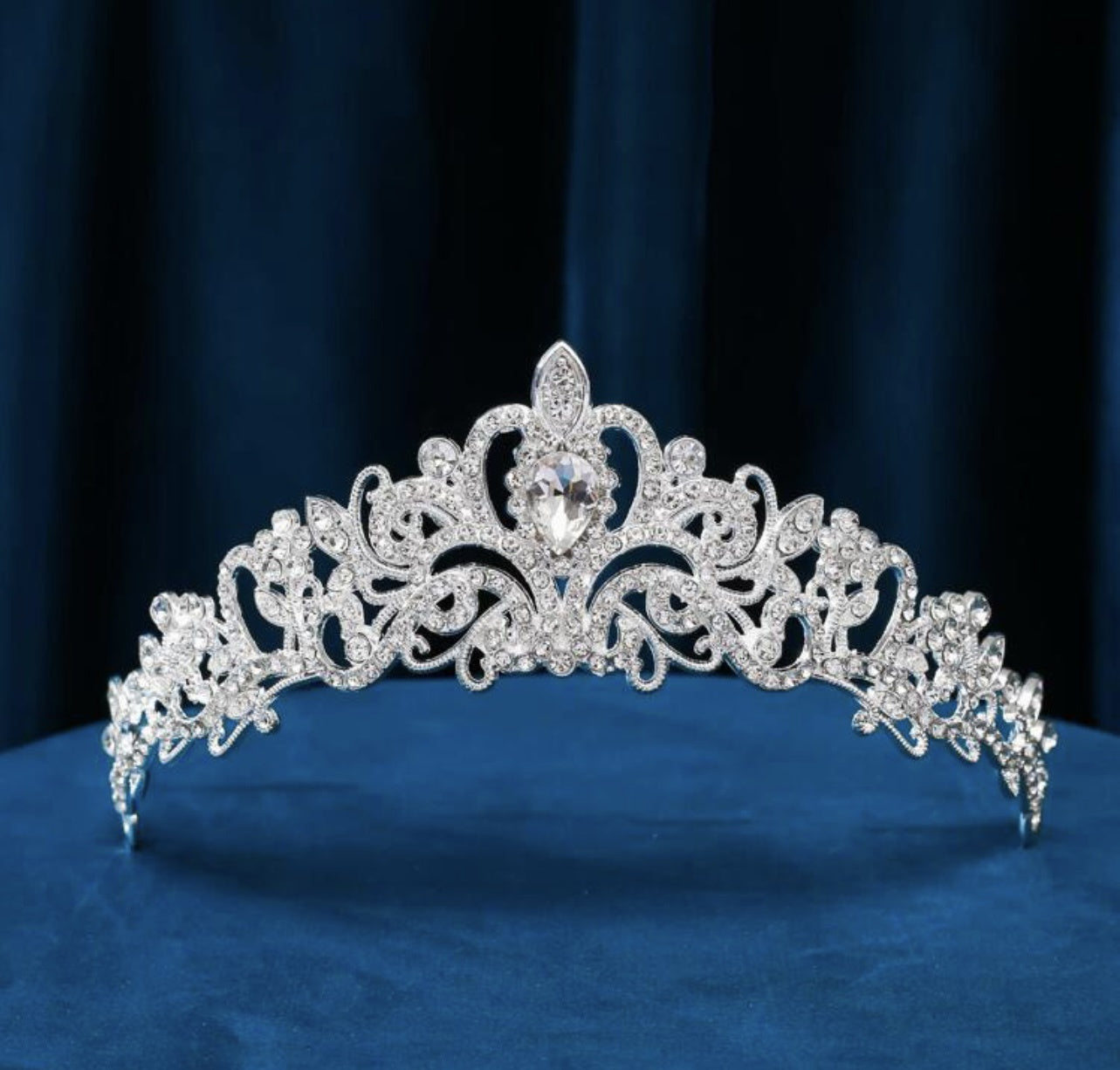 Silver Rhinestone Crown