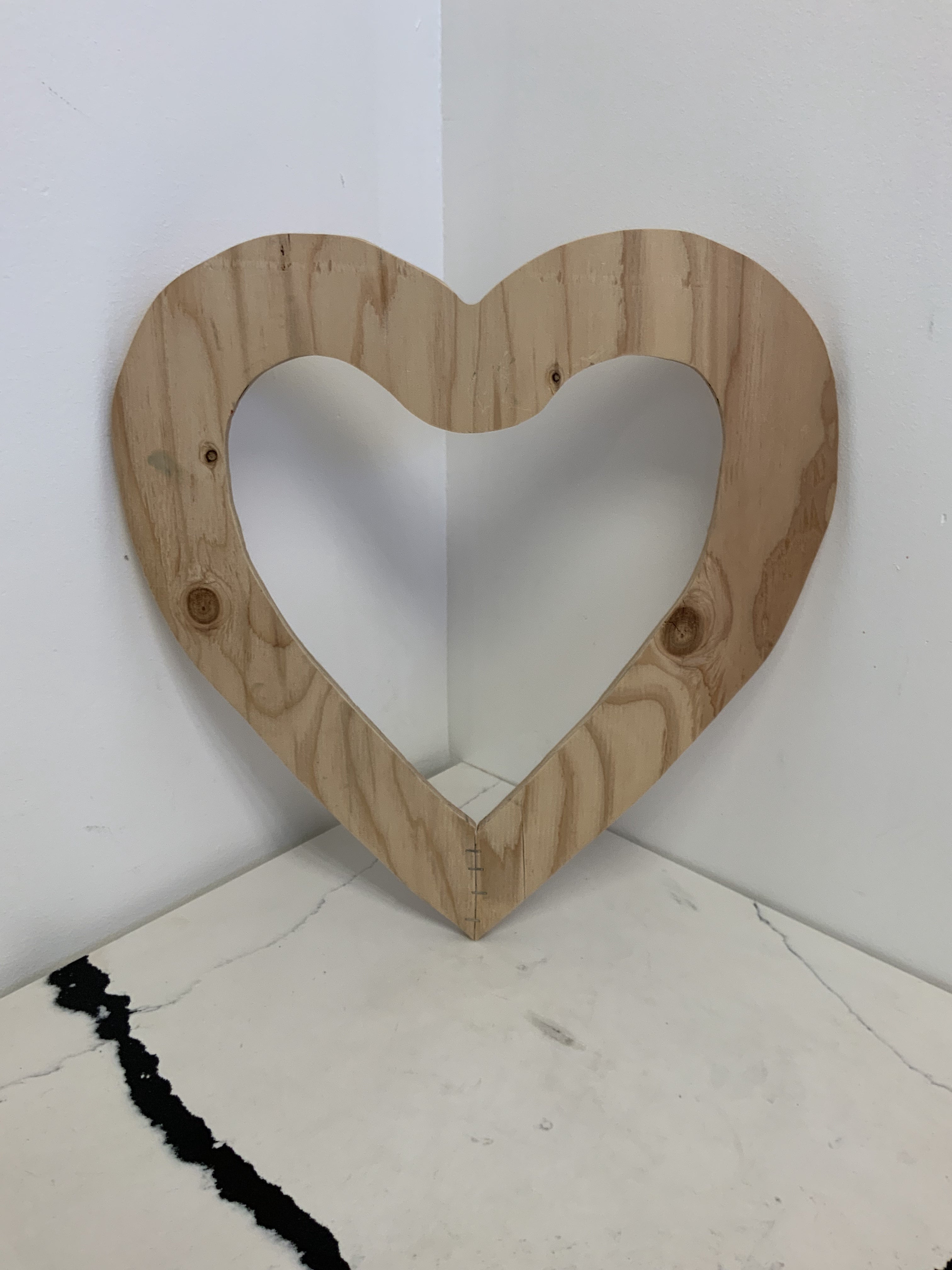 18” wood heart