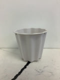 6” White Flower Pot Container
