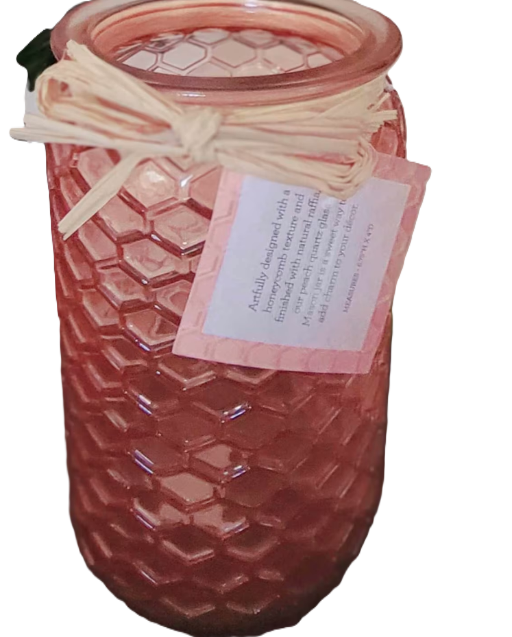 Peach Honeycomb Vase